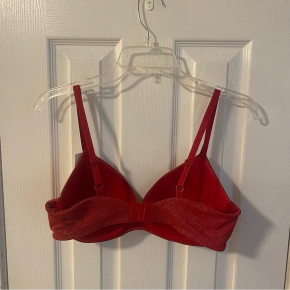 Btemptd womens red glitter wire free tshirt bra size 34d - Picture 2 of 4